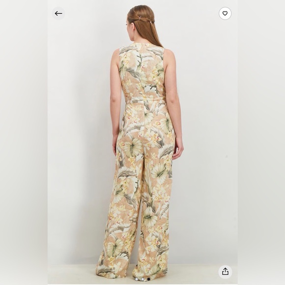 Mango All Over Print Sleeveless Jumpsuits, Green and Yellow Combo S - Picture 2 of 15